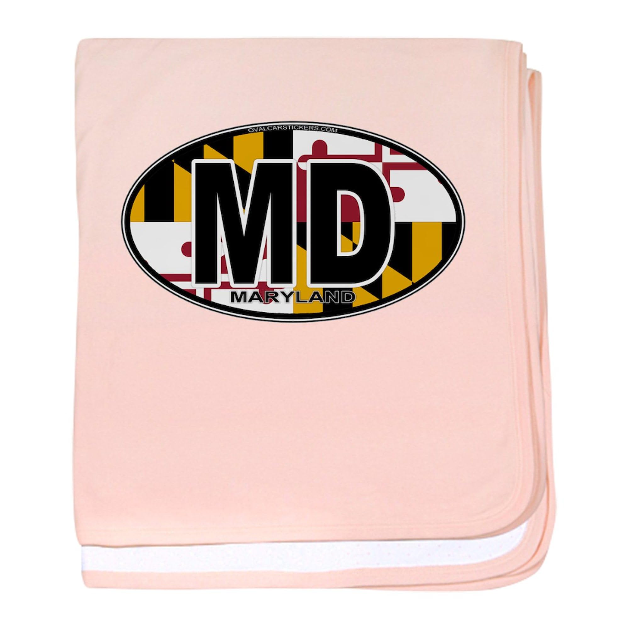 CafePress Maryland Oval Md Flag Baby Blanket, Super Soft Newborn Swaddle