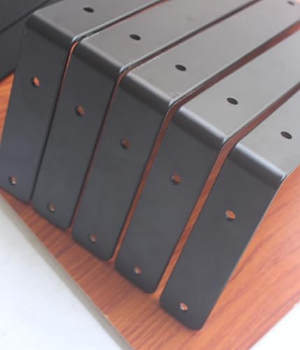 Miniatura 8 de Paquete de 16 soportes de estante labio J de 9.25" de largo x 6" de alto x 1.5" de ancho, soportes de estante de hierro rústico de granja, soporte