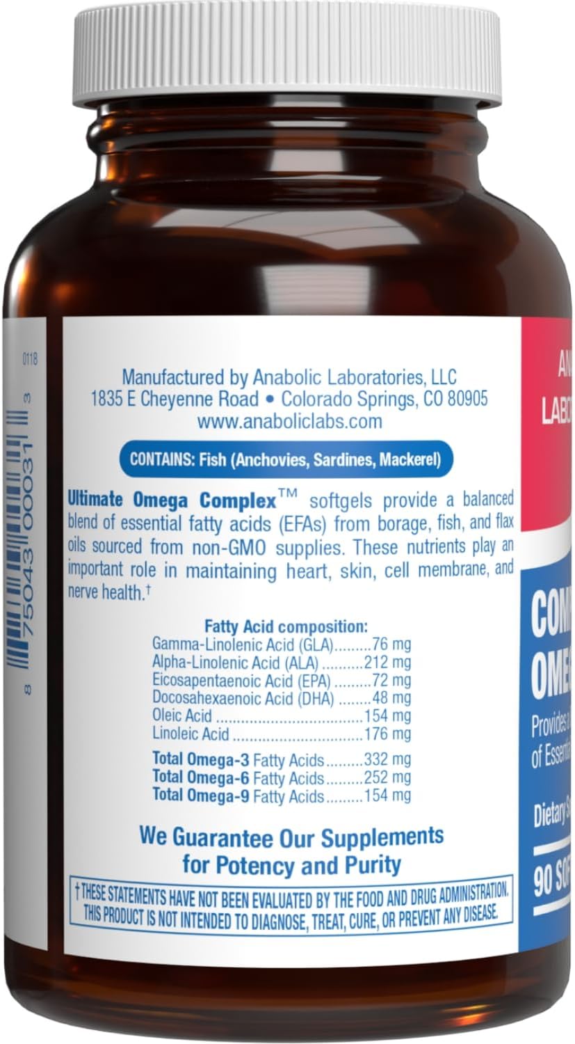 Fish Oil Omega 3 6 9 Supplement - Full Spectrum Clinical Formula Fish Oil Pills with Omega-3 Fatty Acids EPA & DHA plus GLA ALA Oleic Acid and More for Brain Heart & Overall Health - 90 Day Supply