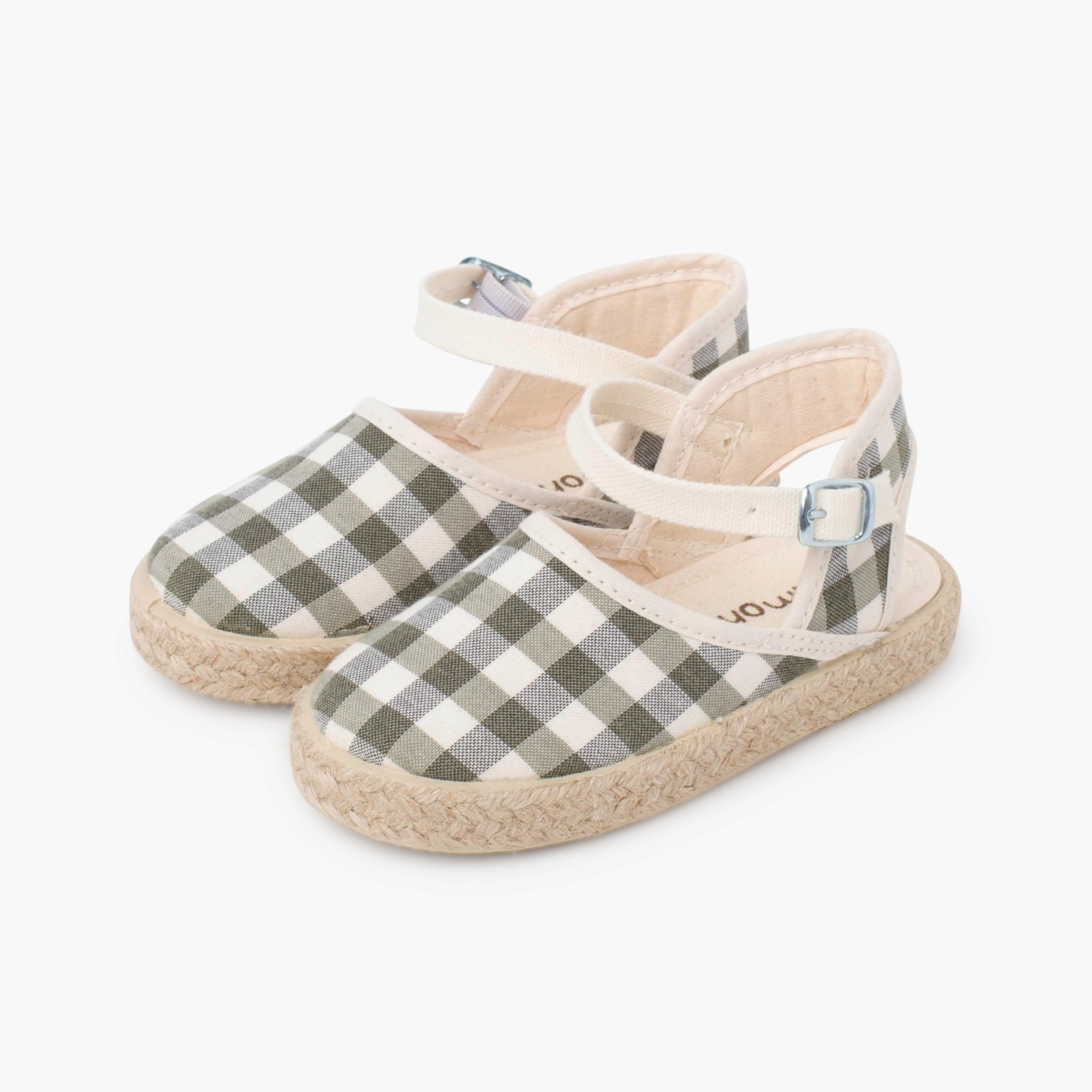 Pisamonas Alpargatas Niña Cuadro Vichy Hebilla