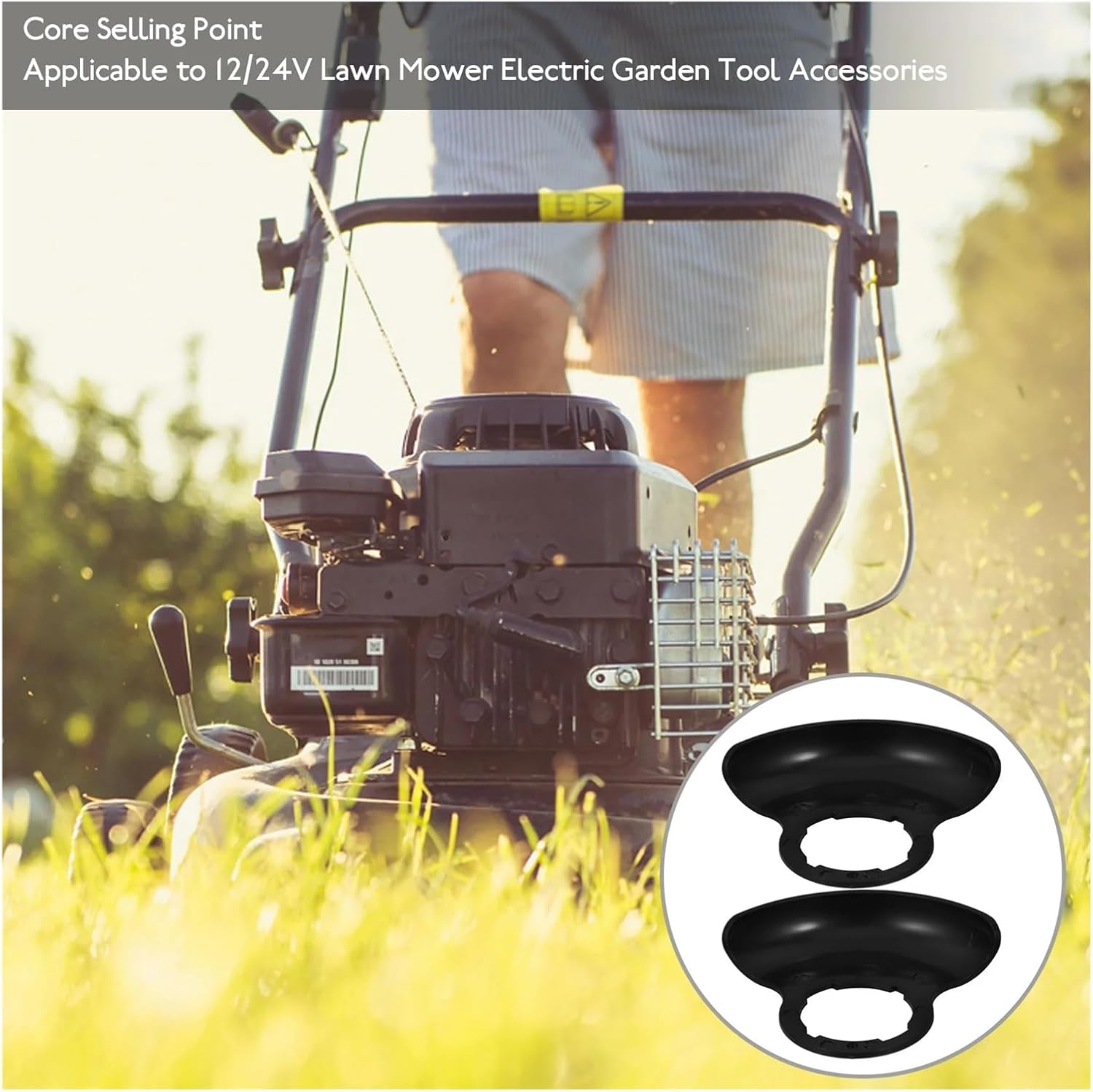 2 Pcs Lawn Mower Guard Grass Catcher Shield for Lawnmower Accessories Deflector Walk Behind Abs