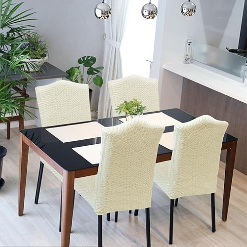 Miniatura 251 de Juego de 6 fundas elásticas para sillas de comedor, extraíbles y lavables, para sillas de comedor, hotel, ceremonia