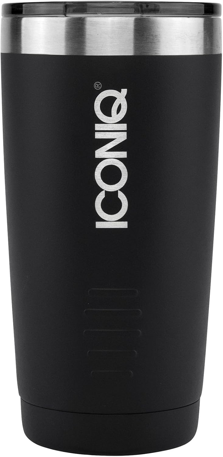 ICONIQ Stainless Steel Vacuum Insulated Tumbler, 20 ounce (Black)