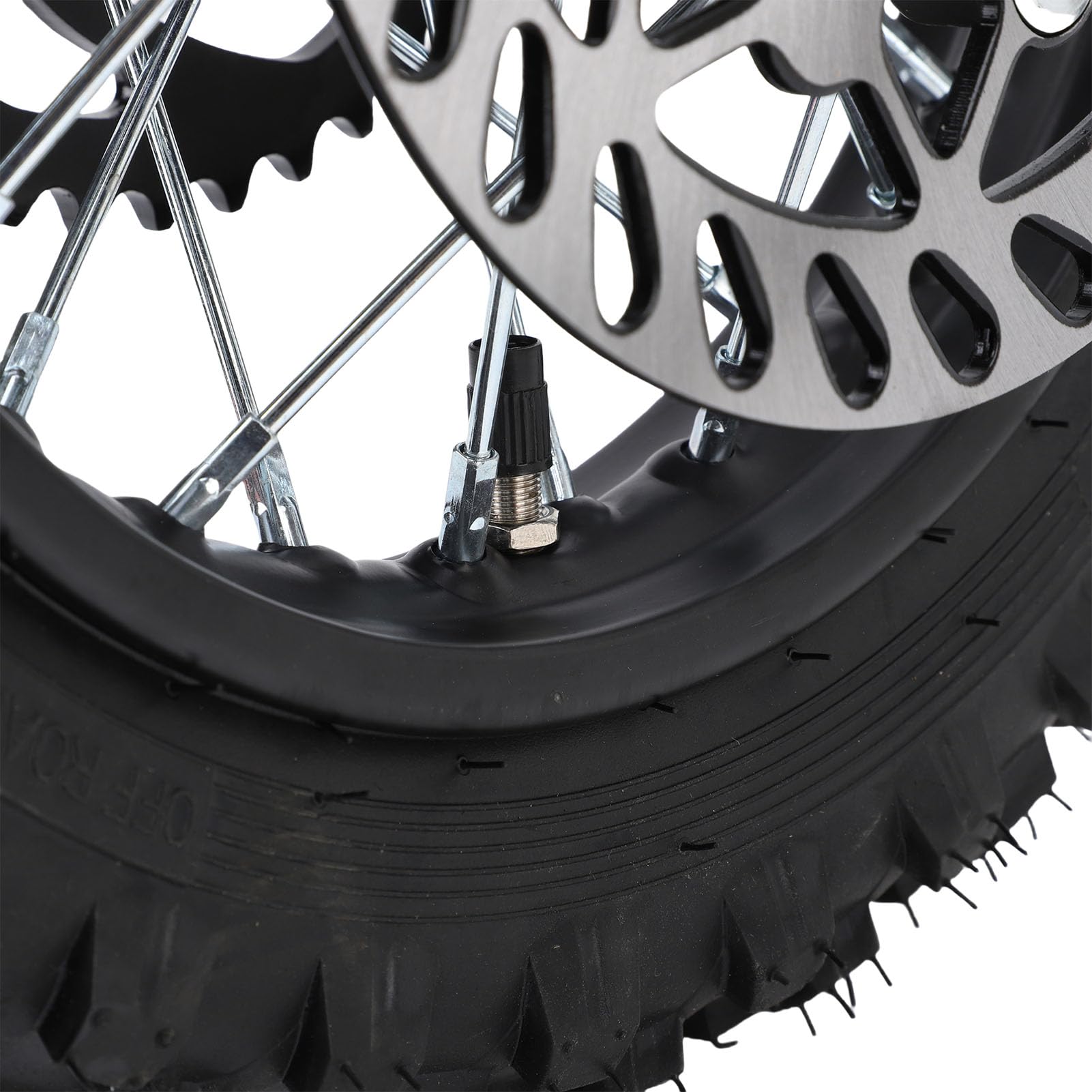 banapoy Opona felgę Tylnego Koła 2,5-10 10" do Motocykla Dirt Pit Bike o Pojemności 50 Ml - 110 Ml, zespół Felgi 2,5-10 z osią 12 Mm i tarczą hamulcową 190 Mm Oraz zębatką 420 41T