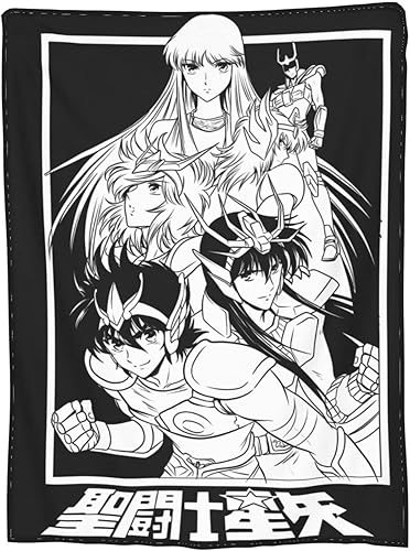 Saint Anime Seiya - Manta de forro polar de franela mullida para sofá, cama, silla, manta para mujeres y hombres, 50 x 40 pulgadas