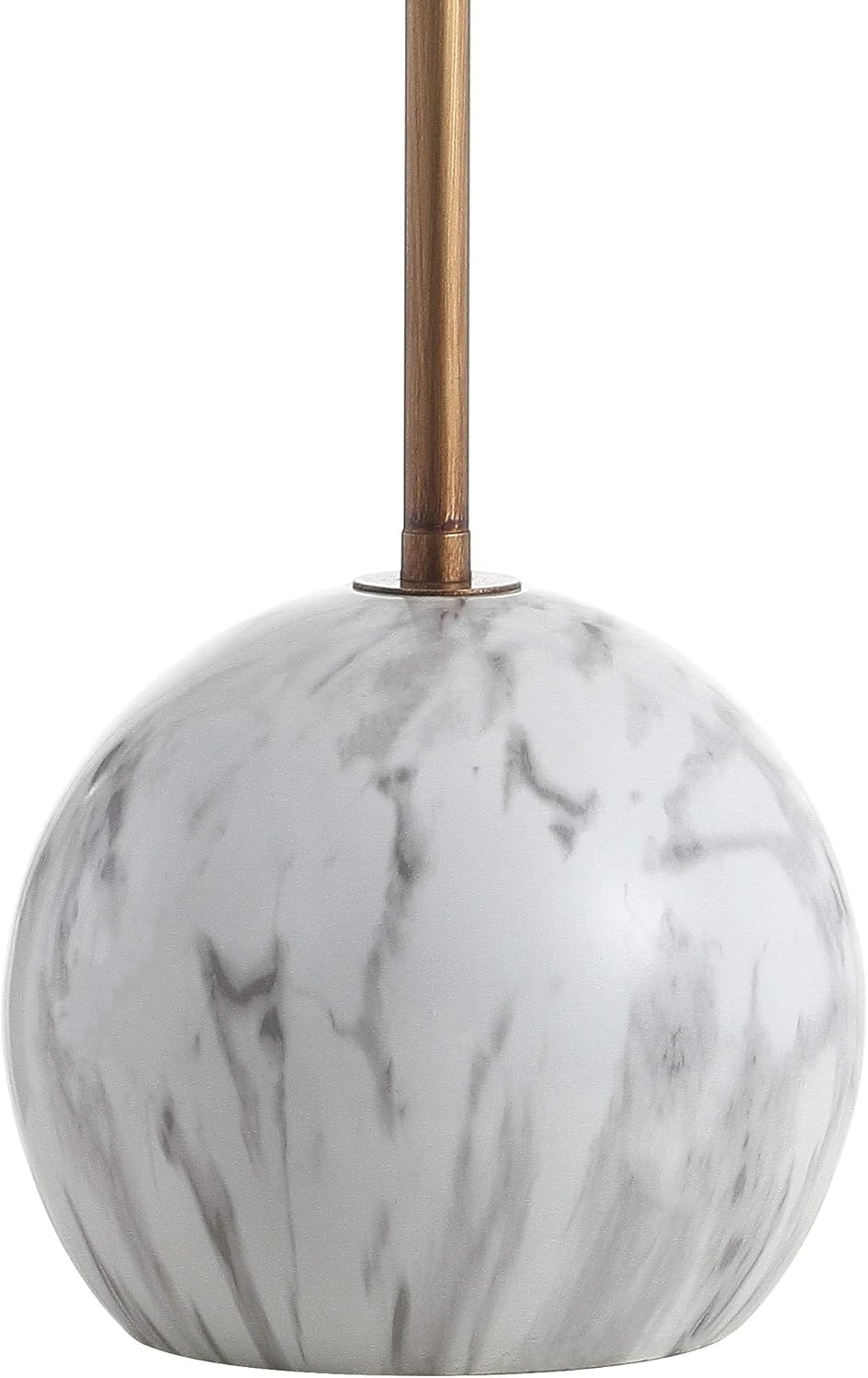 JONATHAN Y 29" Gold/White Modern Minimalist Resin and Metal LED Table Lamp for Living Room, Bedside Nightstand Lamp with White Linen Shade, LED Bulb Included JYL3065A