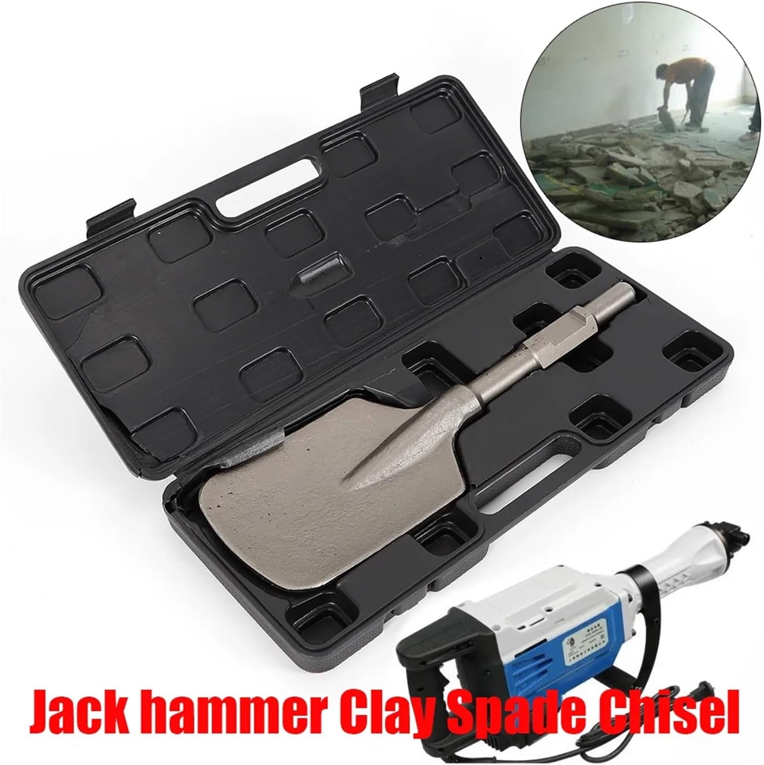 Electric Hammer Breaker Clay Spade Shovel Chisel Cutter Extra Wide Pointed Tipped 1.18inch Hex Shank,Practicality