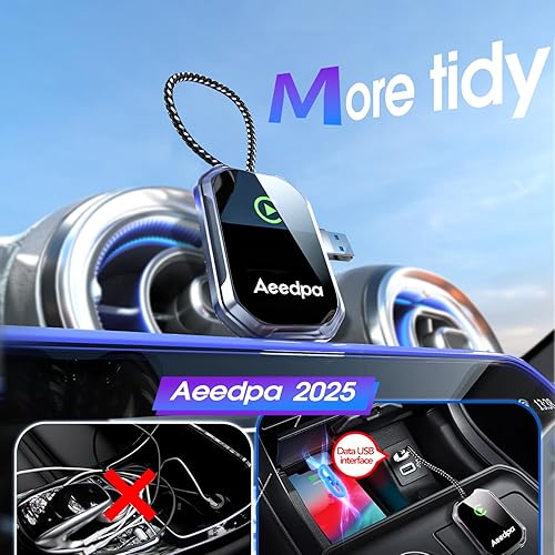 Miniatura 3 de Mini adaptador inalámbrico CarPlay para iPhone - Convertir con cable a inalámbrico  Bluetooth 5.3  Plug & Play  Sistemas de coche iOS 10+ (para