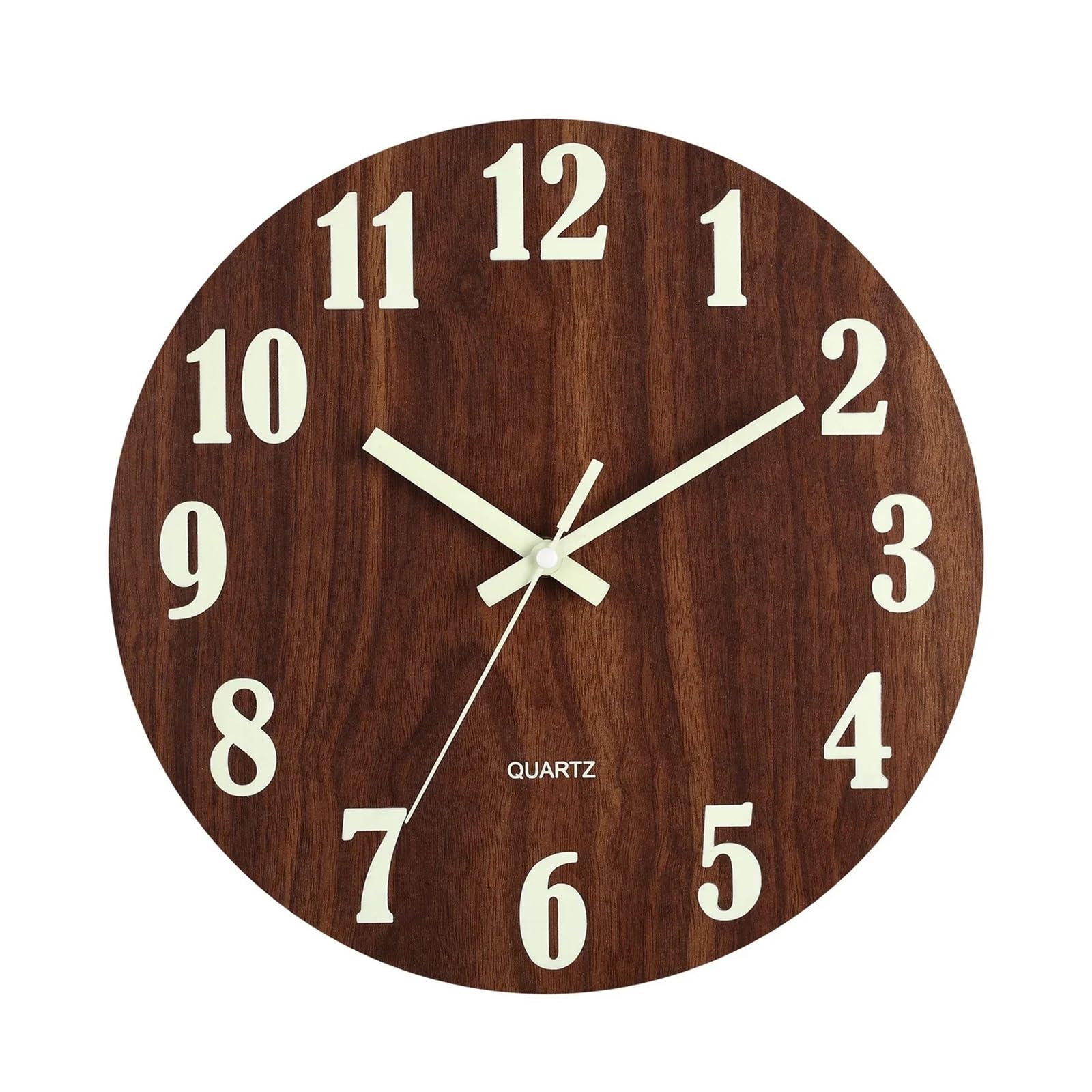 Horloge murale silencieuse lumineuse sans tic-tac avec mécanisme quartz