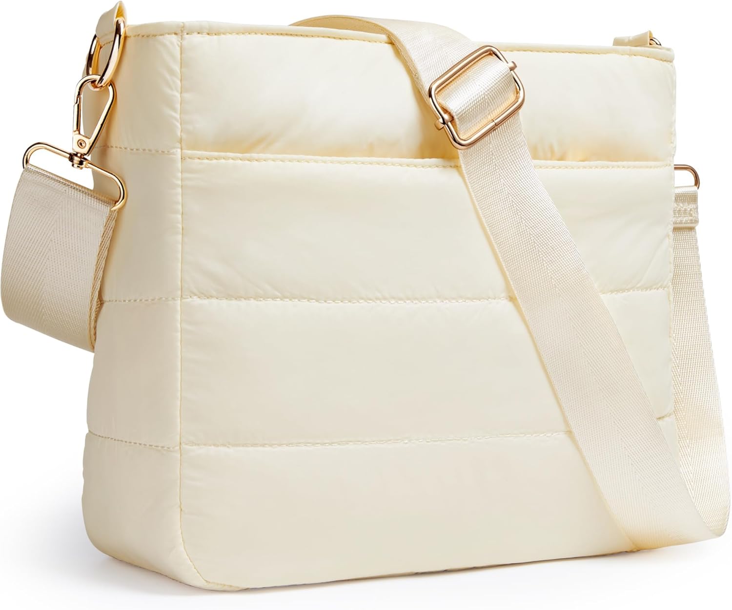 Cross Body Purses for Women Lightweight Quilted Puffer Tote Bag Casual Hobo Nylon Shoulder Handbag Travel