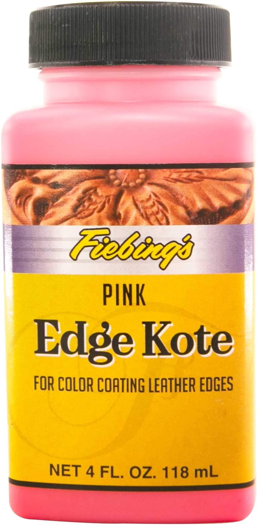 Fiebing's Leather Edge Paint (4oz, Pink) Edge Kote for