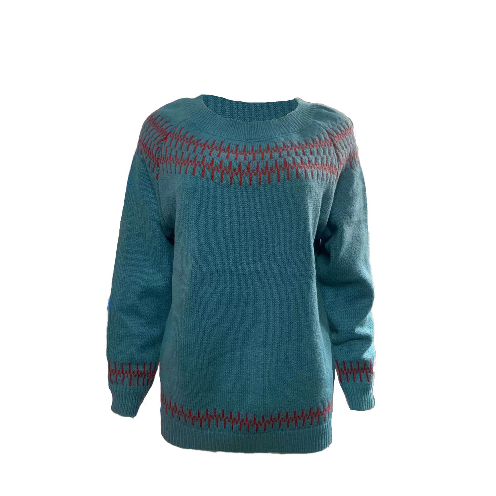 Fair Isle - Maglioni morbidi da donna brutti maglioni da donna eleganti e casual a maniche lunghe con motivo lavorato a maglia, soffici e spessi, maglioni leggeri da donna per autunno e inverno
