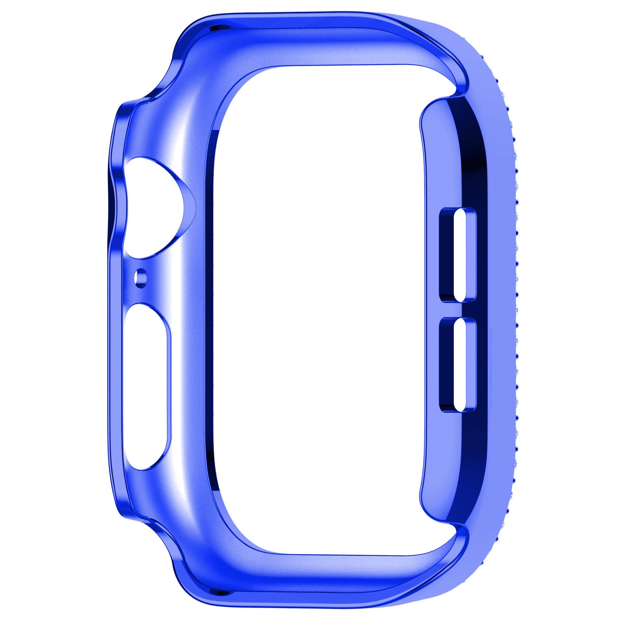 Compatible avec Apple Watch Series 10 de 46 mm - Double rangée de strass brillants - Coque de protection en polycarbonate pour homme et femme (lot de 10, série 10, 46 mm)