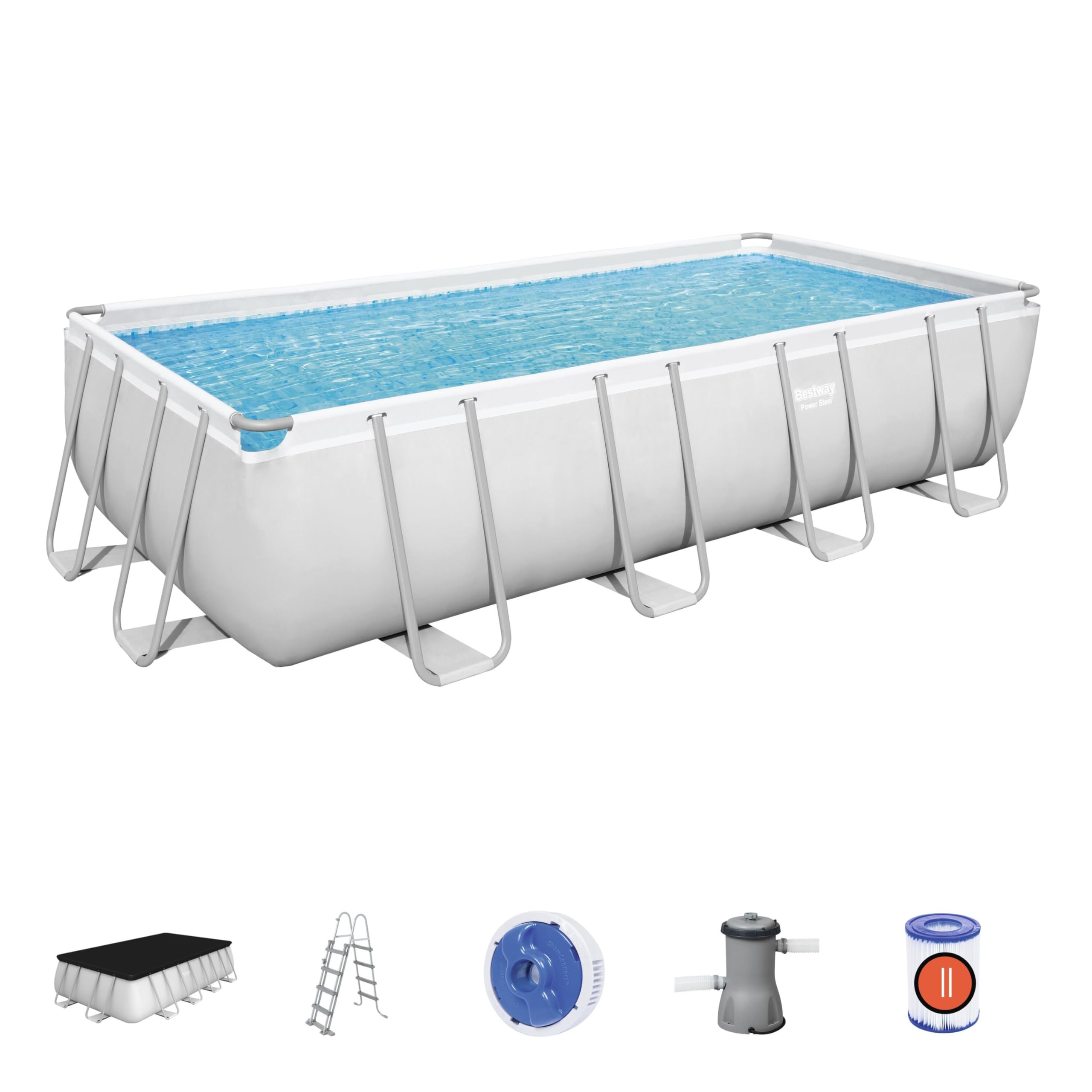 Bestway 56670-​3 Piscina Fuori Terra Power Steel da 488x244x122 cm
