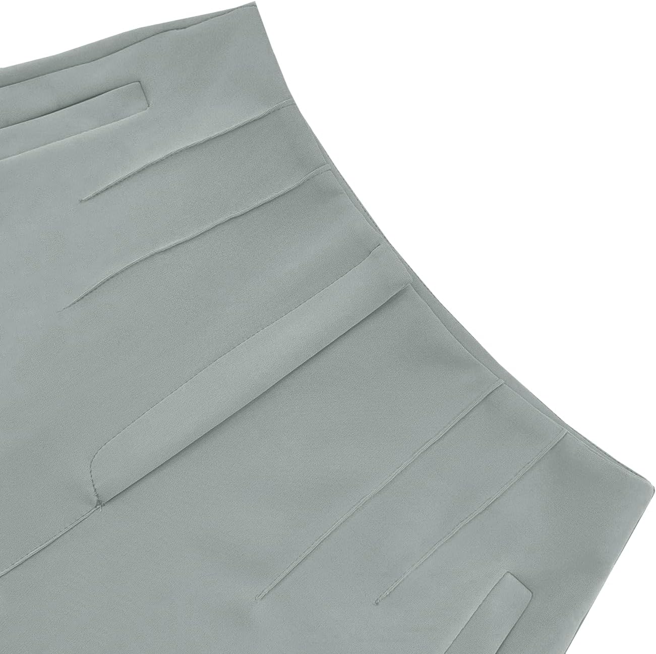 Womens High Waisted Pants 2025 Trendy Pleated Straight Leg Dress Pant Business Work Casual Trousers with Pockets Size Medium Light Grey