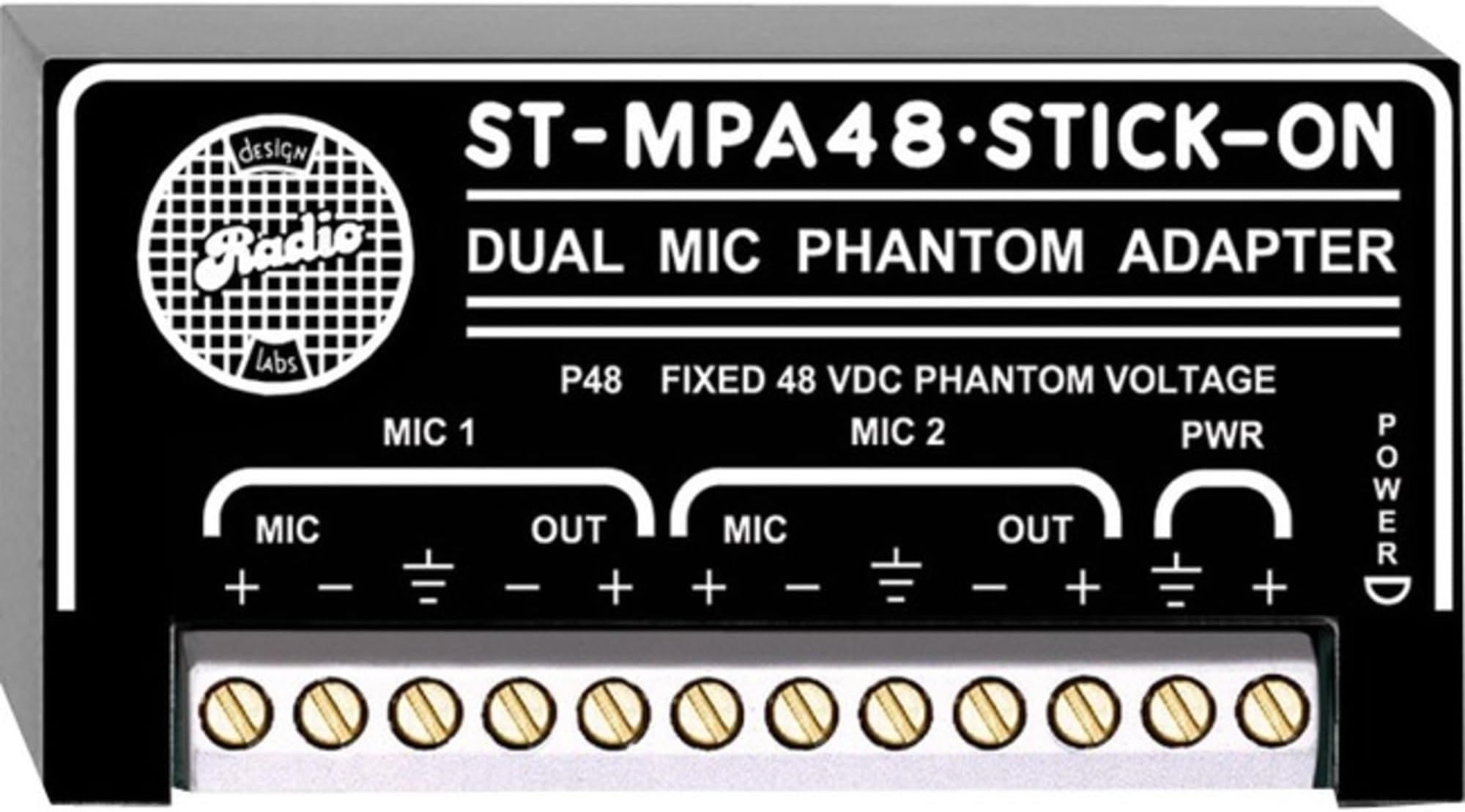 2 Radio Design Labs ST-MPA48 Dual Microphone Phantom Adapter - 48 V