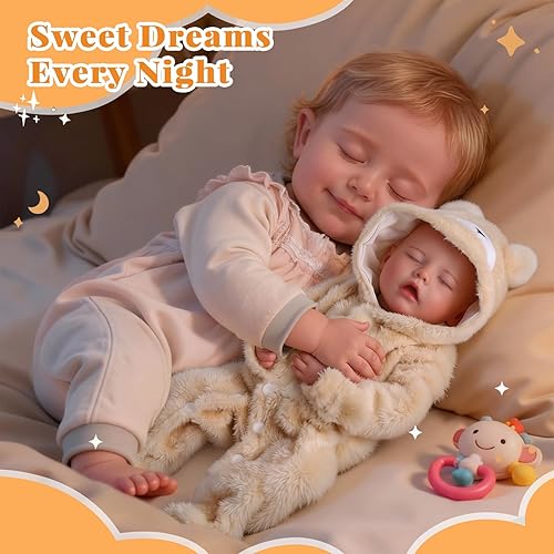 Miniatura 6 de BABESIDE Muñeca Reborn Baby Drink and Wet – Bebé recién nacido realista de 17 pulgadas, puede beber agua y orinar, de vinilo suave de cuerpo