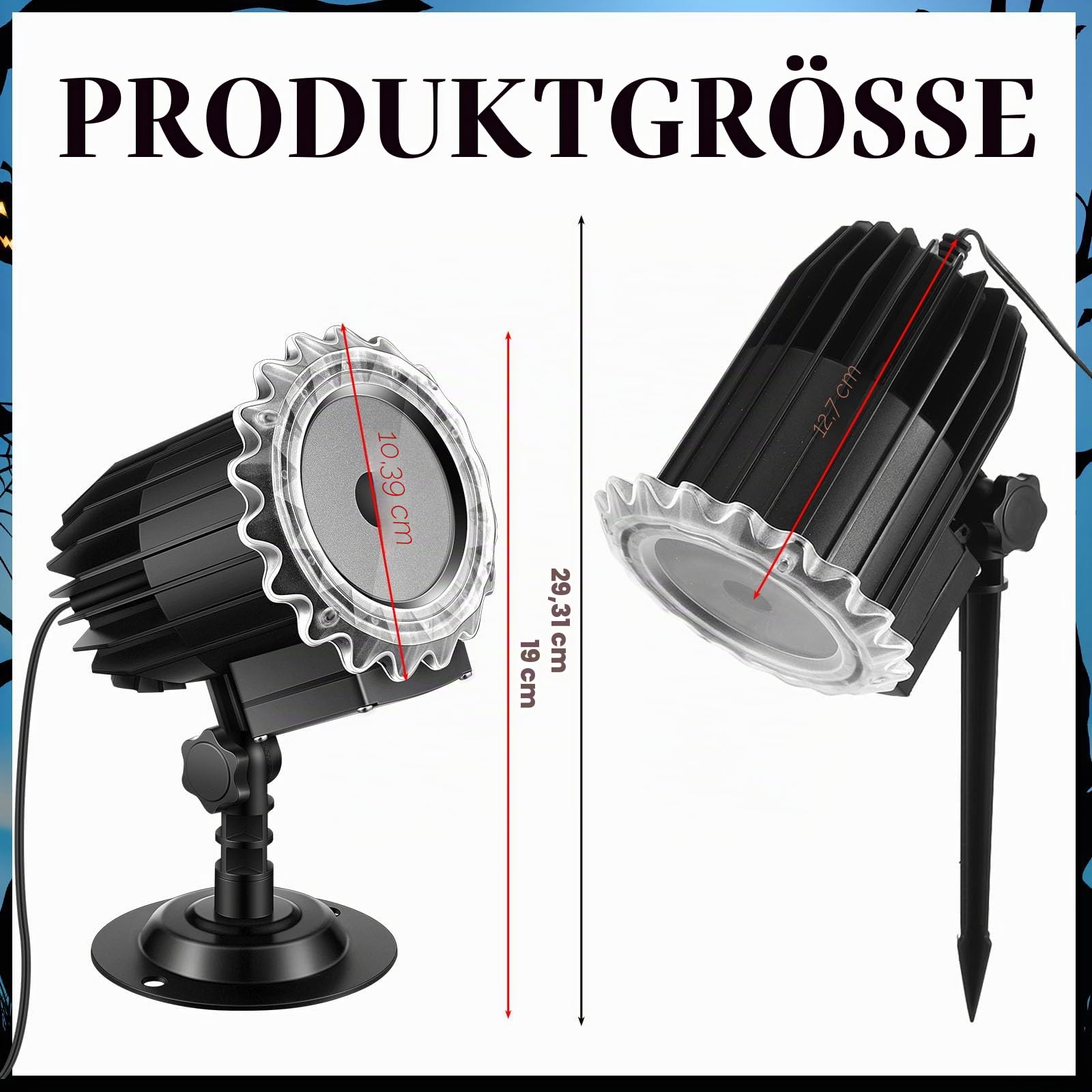 Tuanse Weihnachten Outdoor Krippe Projektor Lichter LED Flutlicht Urlaub mit Sternen für Weihnachtsfeier Garten Landschaft Dekoration