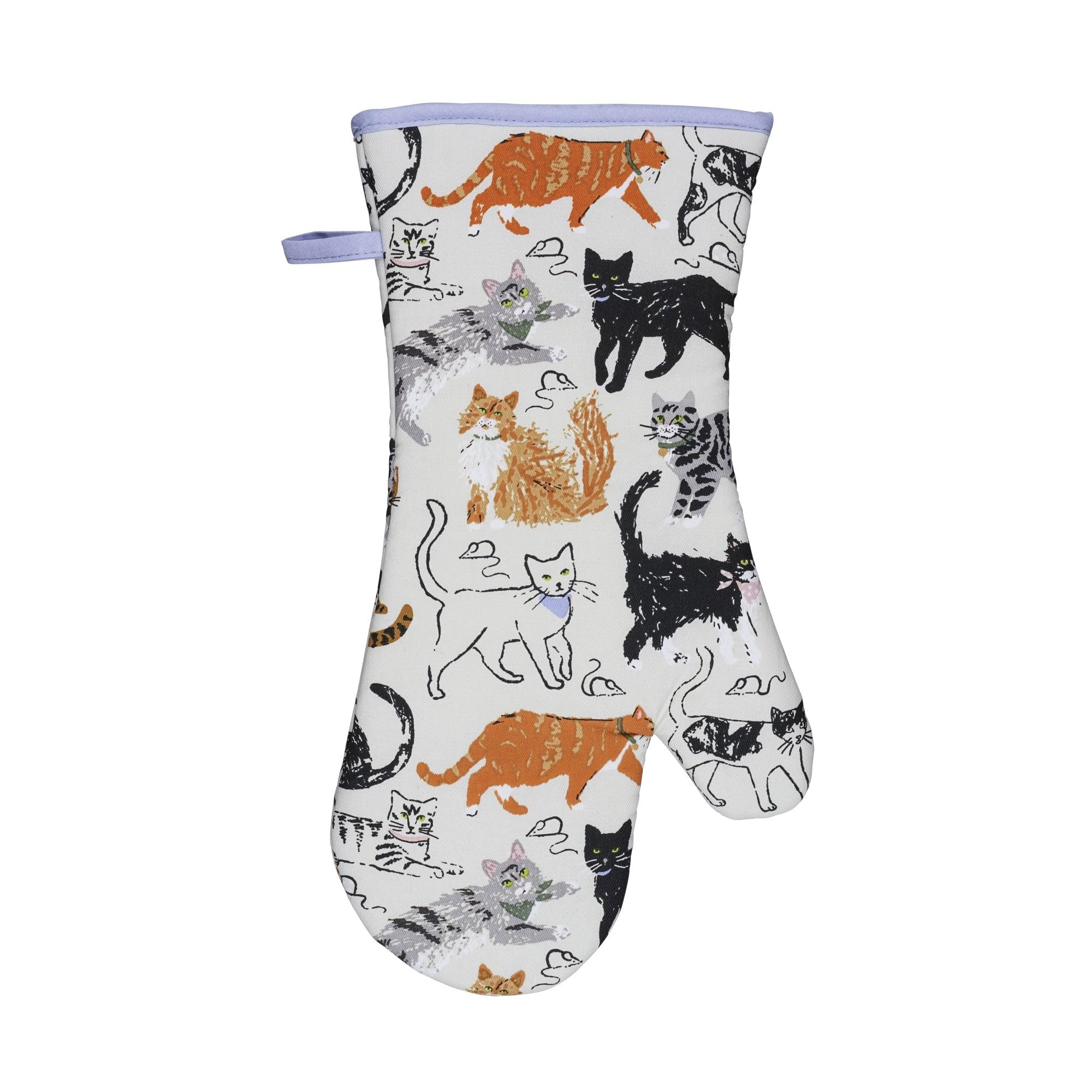 Ulster Weavers - Feisty Cats Gauntlet Oven Glove (37 x 20cm) - 100% Cotton - 1 Piece - Cat & Leopard Print Oven Glove Heat Resistant - Leopard Oven Glove - Kitchen Accessories - Cat Lovers Gifts
