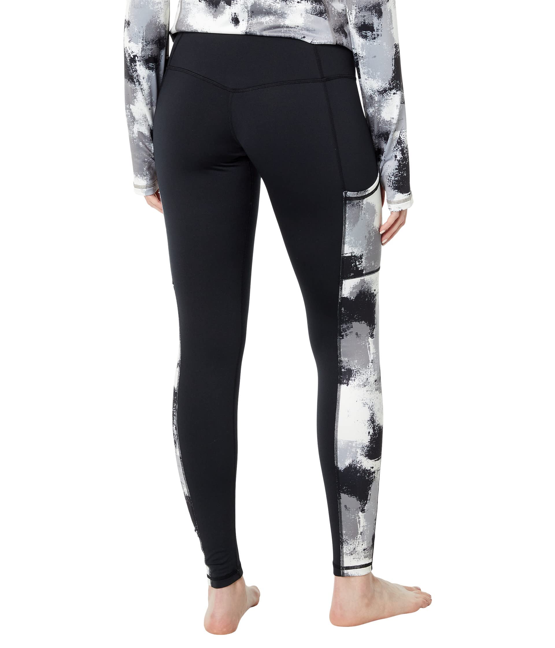 Hot Chillys Women's Micro Elite Chamois Pocket Print Tight Midweight Body Fit Base Layer