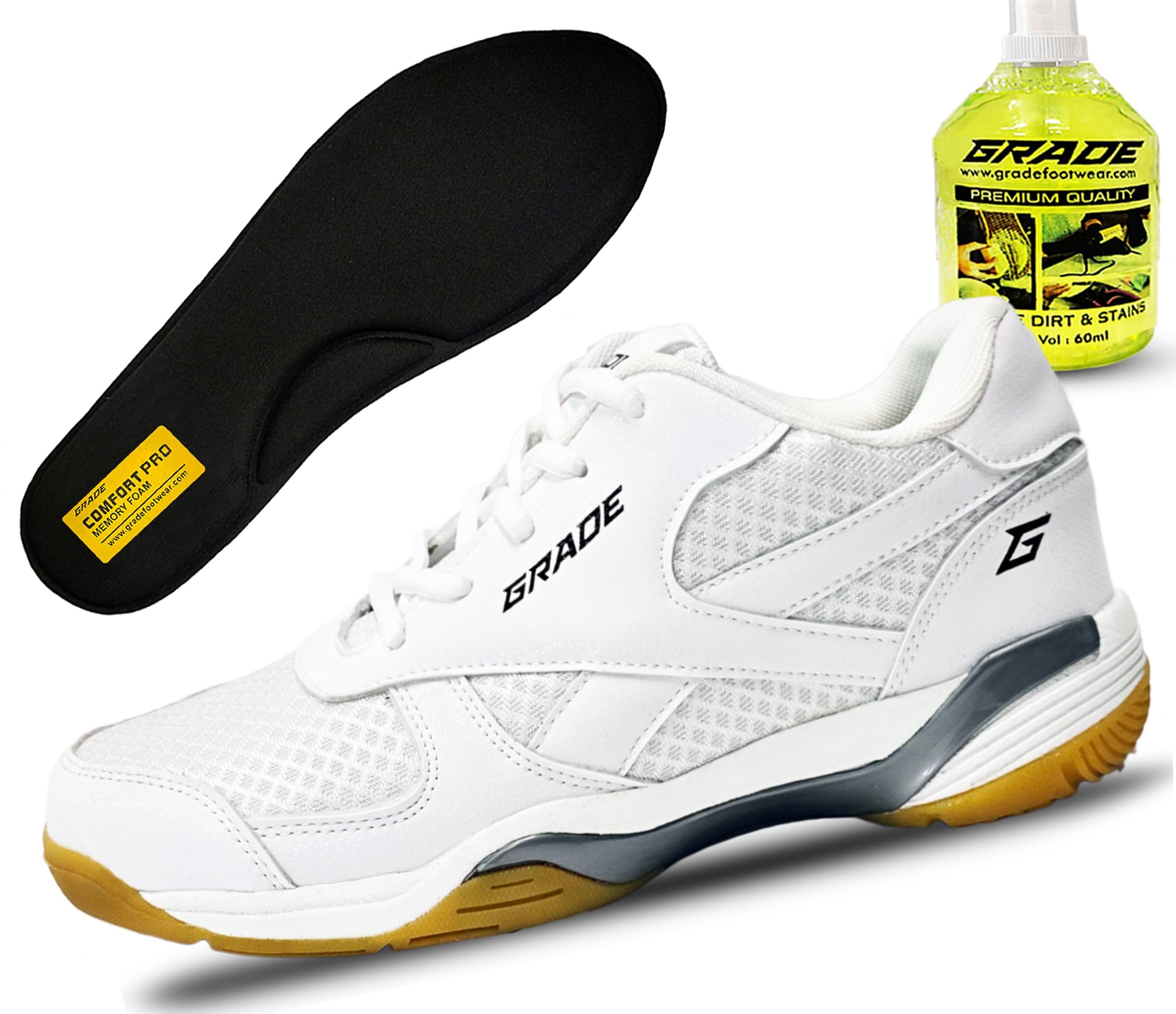 Winner Memory Foam Badminton Shoes for Men | Non Marking Shoes for Badminton Men | Squash Shoes and Table Tennis Non Marking Shoes for Men | Lightweight and Comfortable Gum Sole Shoes-image-26