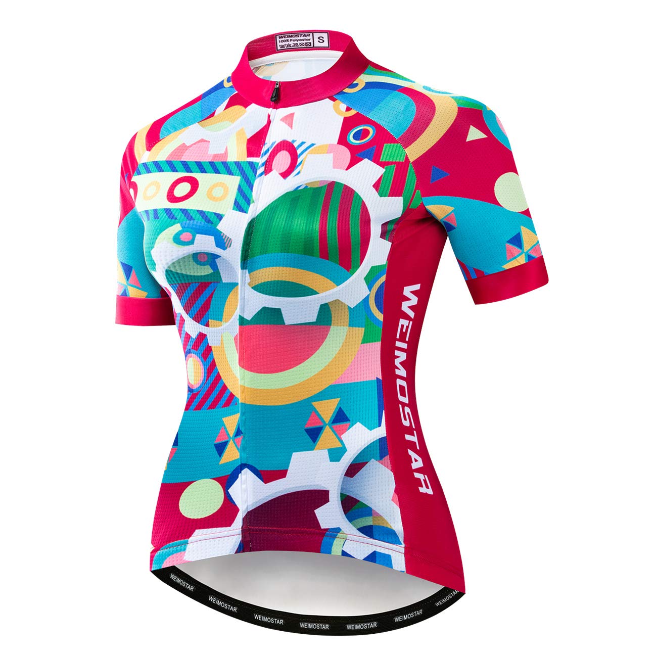 weimostar Fahrrad-Trikot für Damen, Mountainbike-Kleidung, Sommer-Rad-Top, kurzärmlig, MTB-Jersey, schnelltrocknend