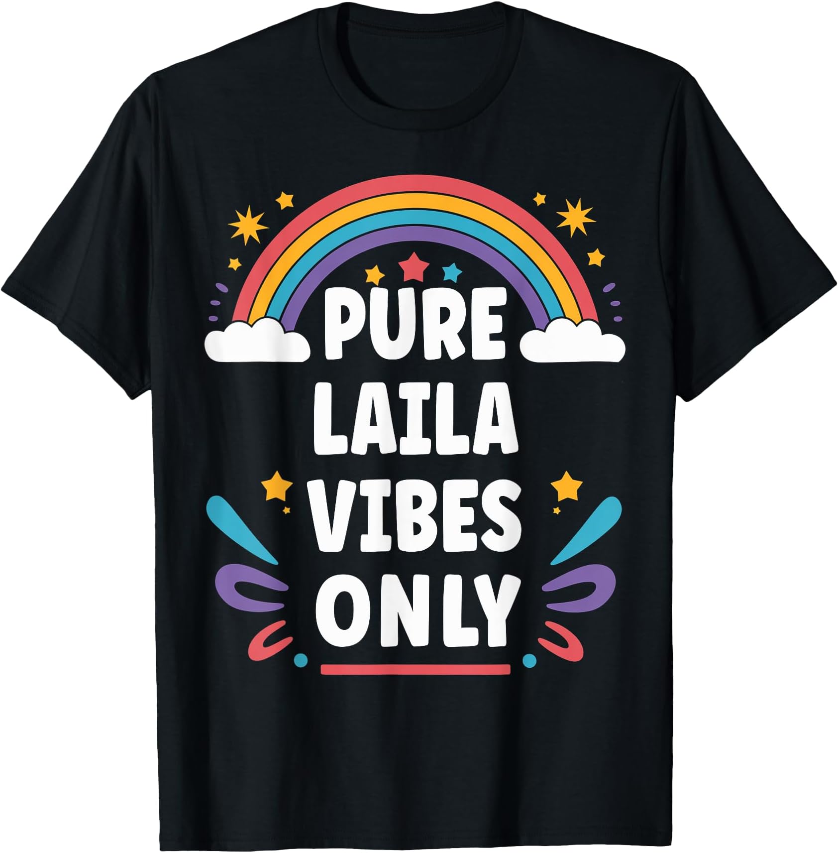 LAILA Vibes Only Cute Retro Girls LAILA Name T-Shirt