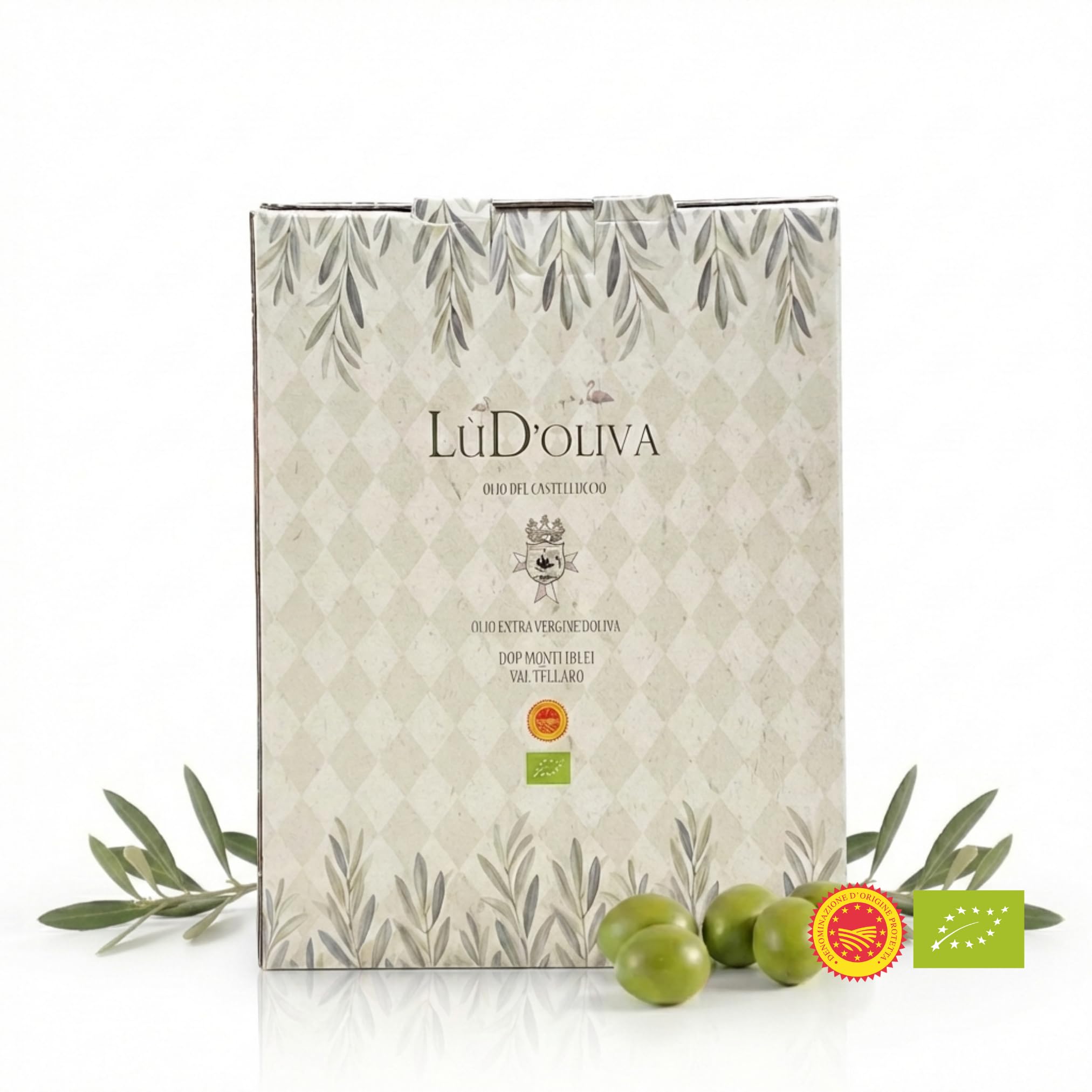 LùD'oliva Bio Olivenöl Extra Vergine Set: 3L + 750ml + 250ml Kanister | DOP Sizilien, Moresca & Biancolilla, Kaltgepresst | Italienische Feinkost
