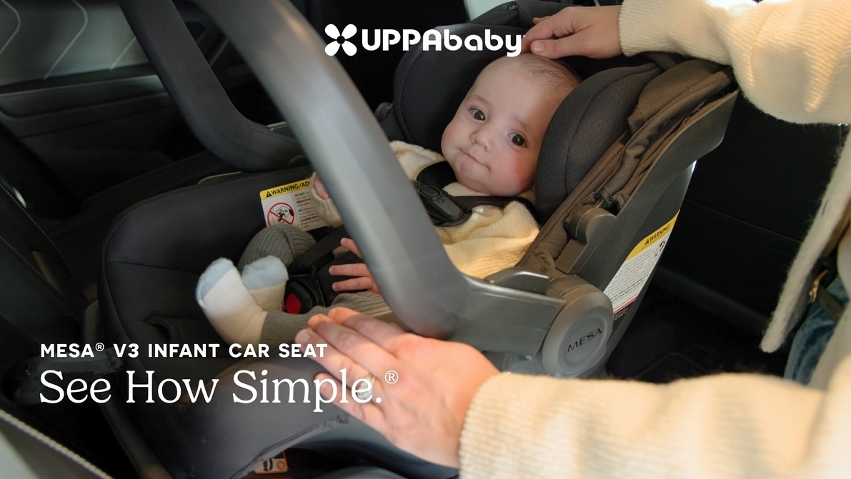UPPAbaby Mesa V3 Infant Car Seat with Base, Insert & SmartSecure - Ada