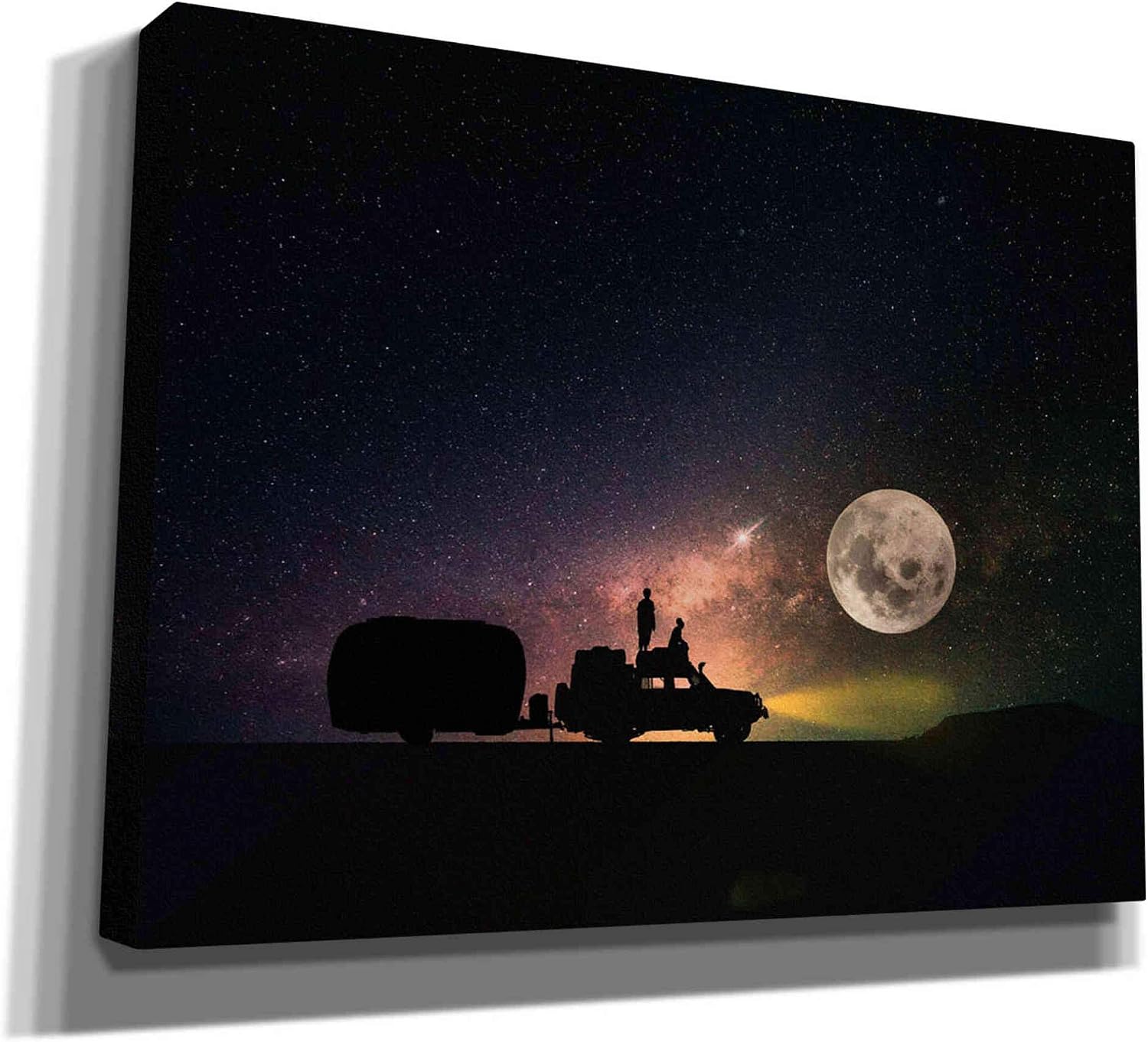 Epic Graffiti Star Silhouette Giclee Canvas Wall Art, Black