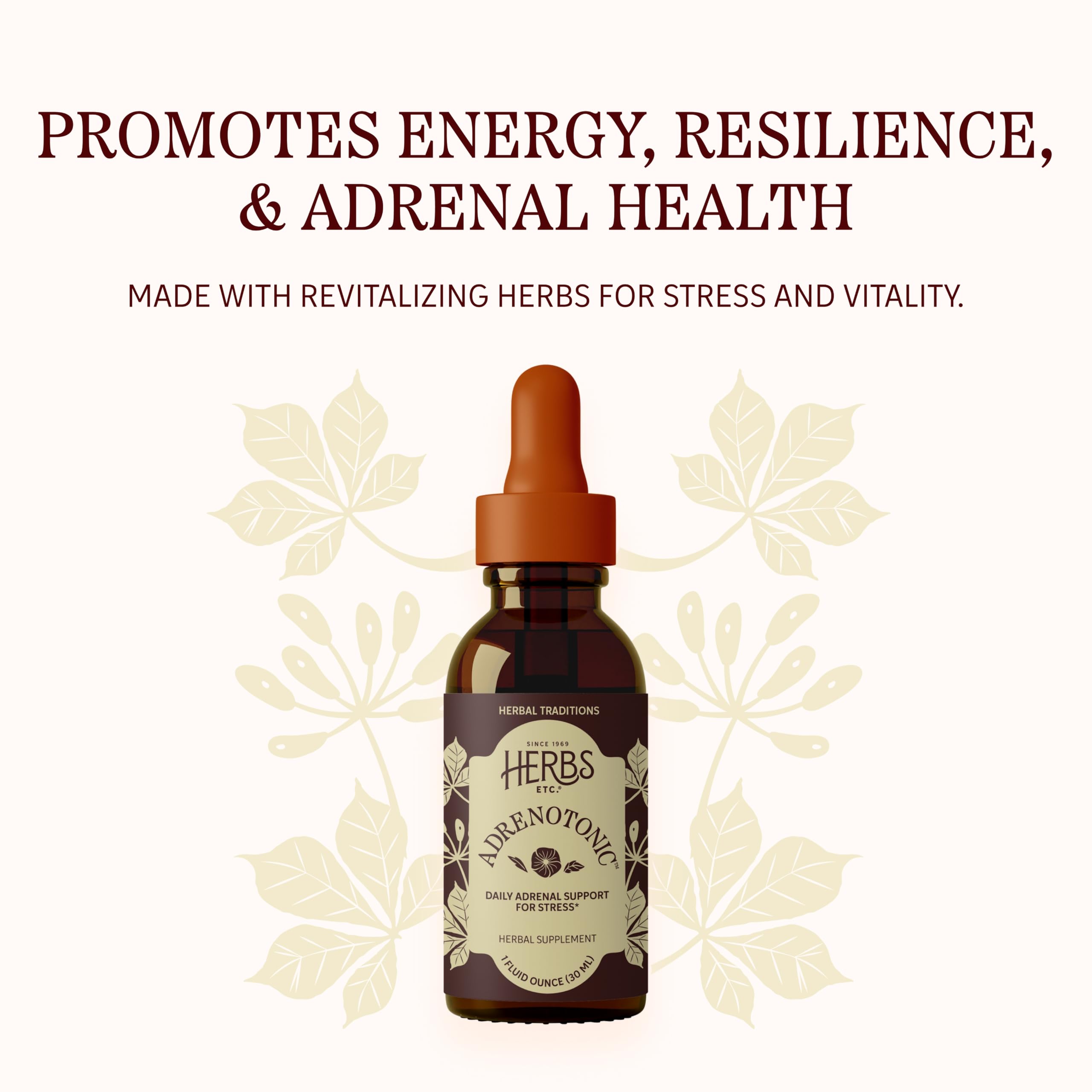 Herbs Etc. Adrenotonic Classic Liquid Extract, Vegan, 1 fl oz, 40 Servings — Amazon image 3
