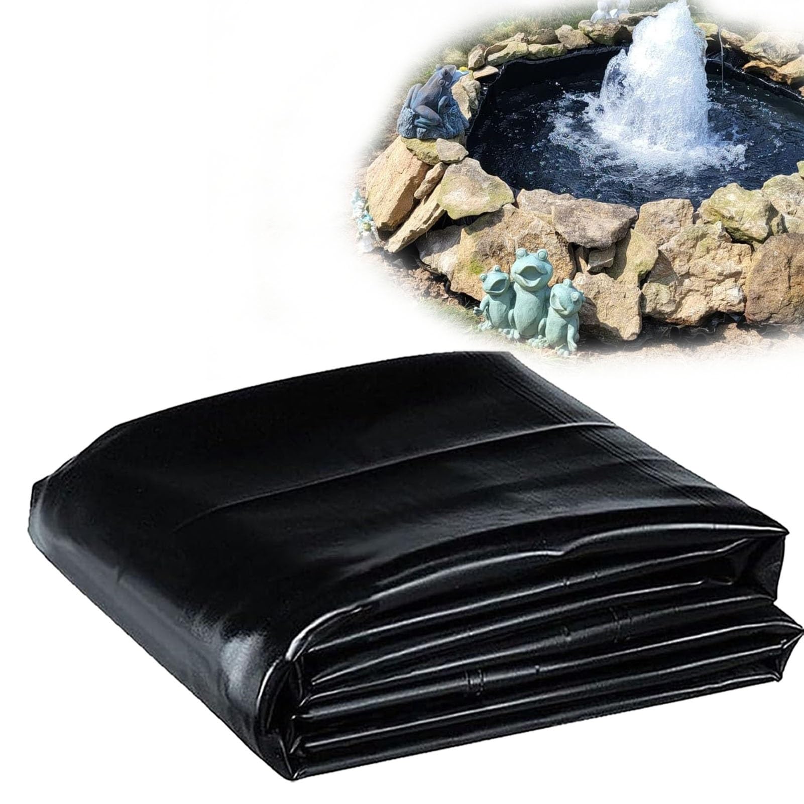 Membrane d'étang robuste et bâche étanche anti-perforation pour bassin de jardin aquatique