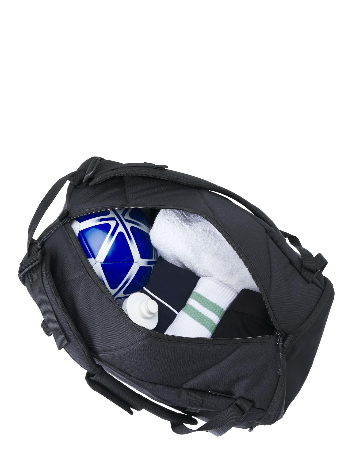 AEVOR Reisetasche Sporttasche Damen und Herren Duffel mit Schuhfach bis 43 L Reiserucksack Handgepäck wasserabweisend travel Essentials Schwarz