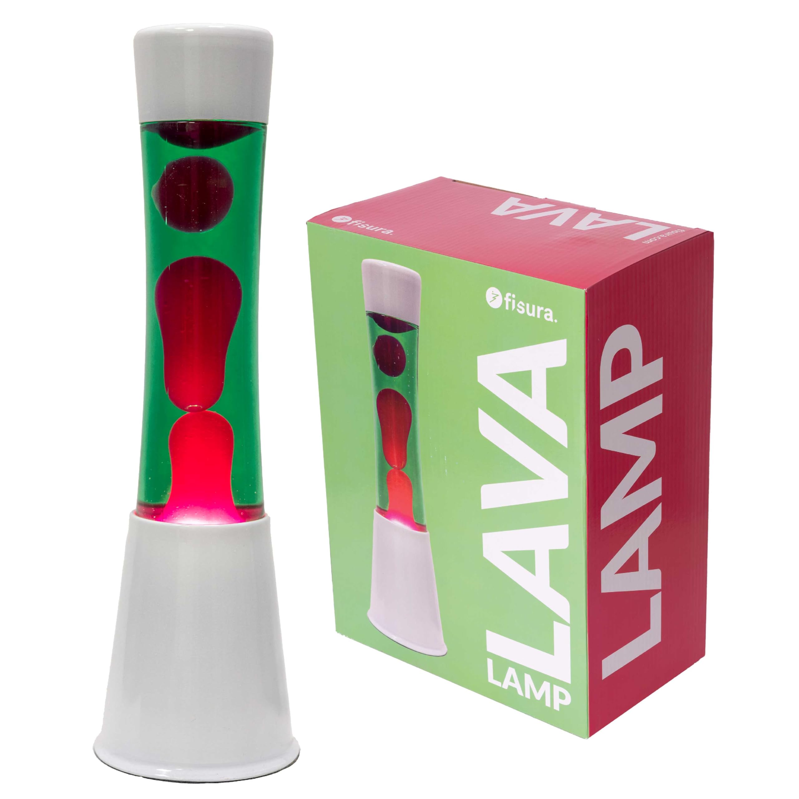 Lampada Magma Lampada Lava FISURA - Effetto Rosso E Viola Con Base Cromata,  Lampadina Inclusa (39,5 Cm) Decorazione Casa, image size:2560x2560