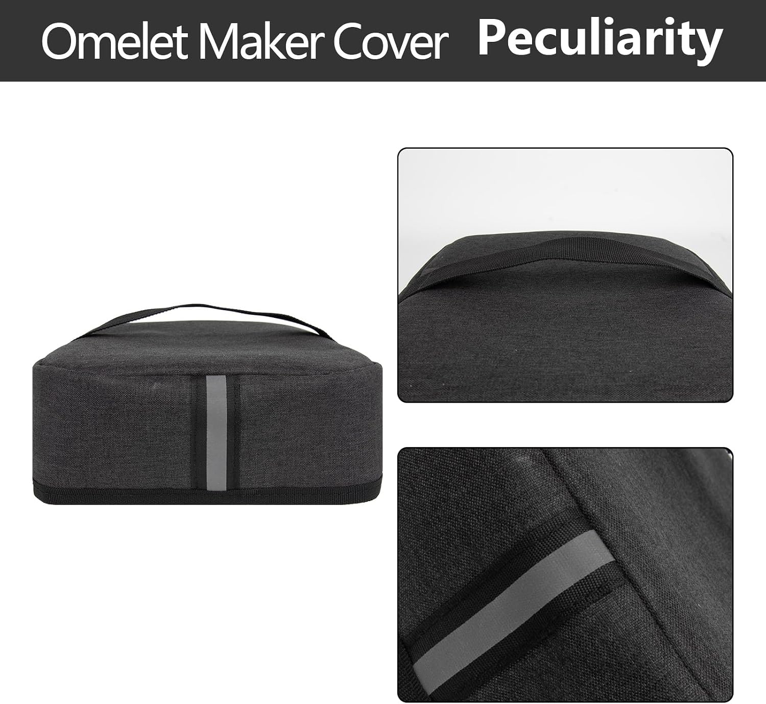 Non-Stick Omelet & Frittata Maker Cover, Omelet Maker Dust Cover Compatible with Holstein Housewares - Non-Stick Omelet & Frittata Maker - Dark Grey