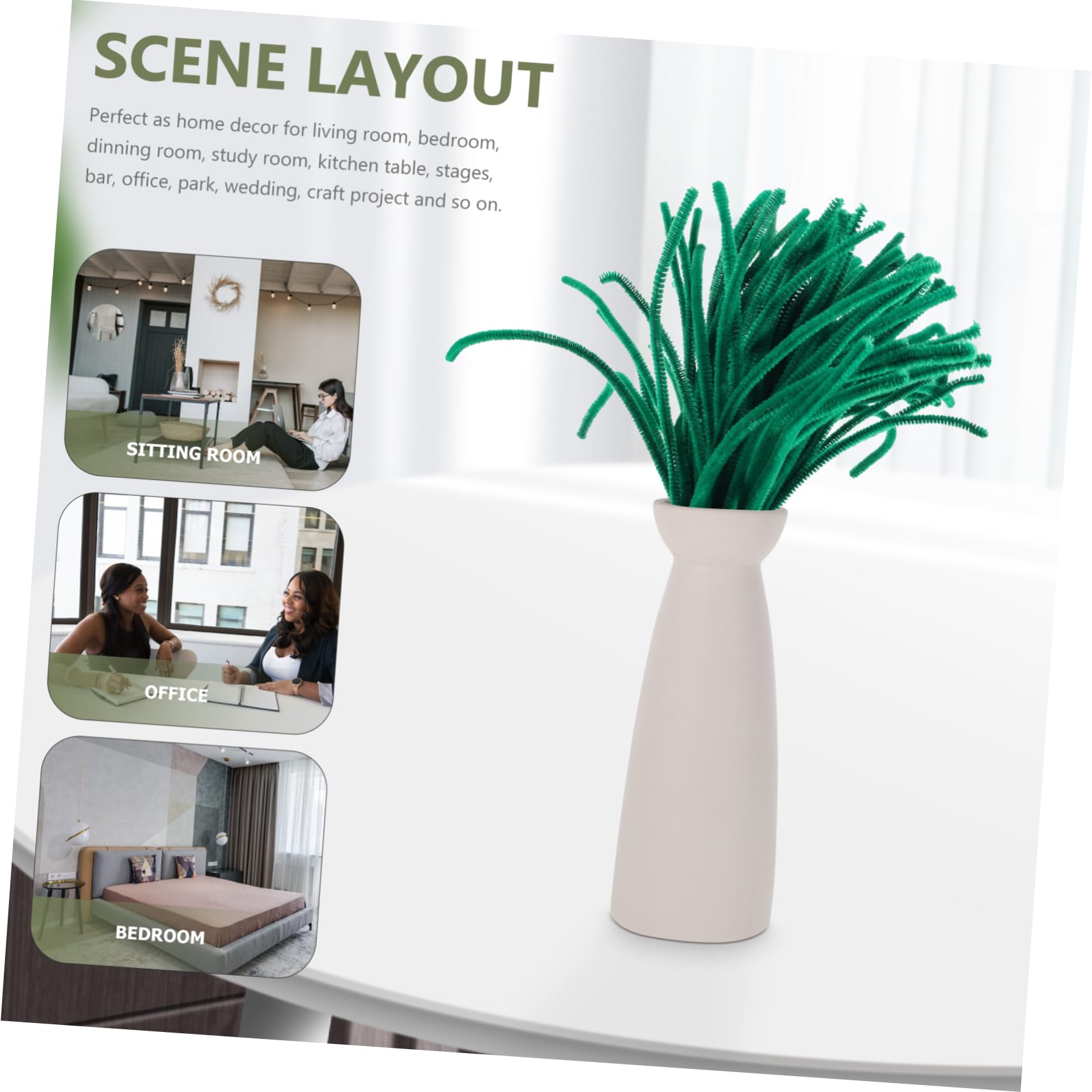 ERINGOGO 100pcs Floral Stems Wire Set Wire for Wreath Making for DIY Flower Arrangement Kit