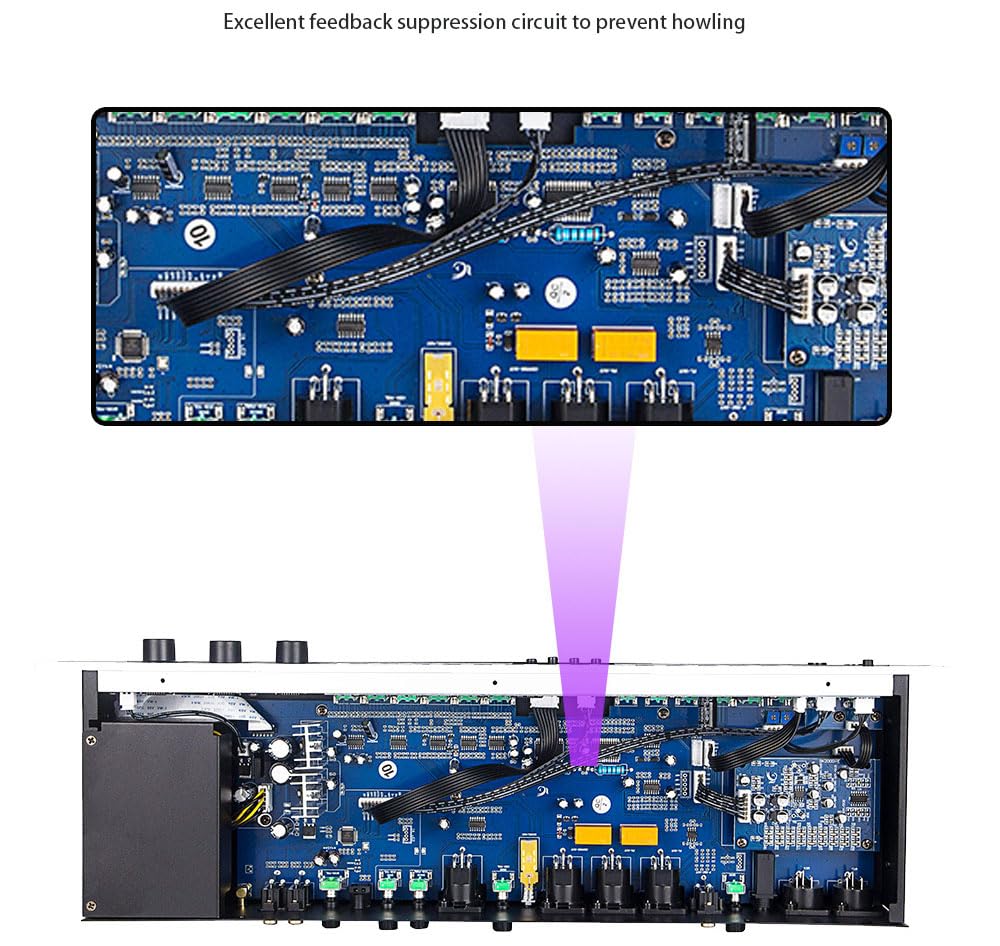 Audio-Equalizer, Professioneller KTV-Digital-Equalizer, Anti-Howling-Audio-Prozessor, Nachhallausgleichseinstellung, Für KTV-Bühnenauftritte, Heim-Nachhallgerät, Karaoke KT-150