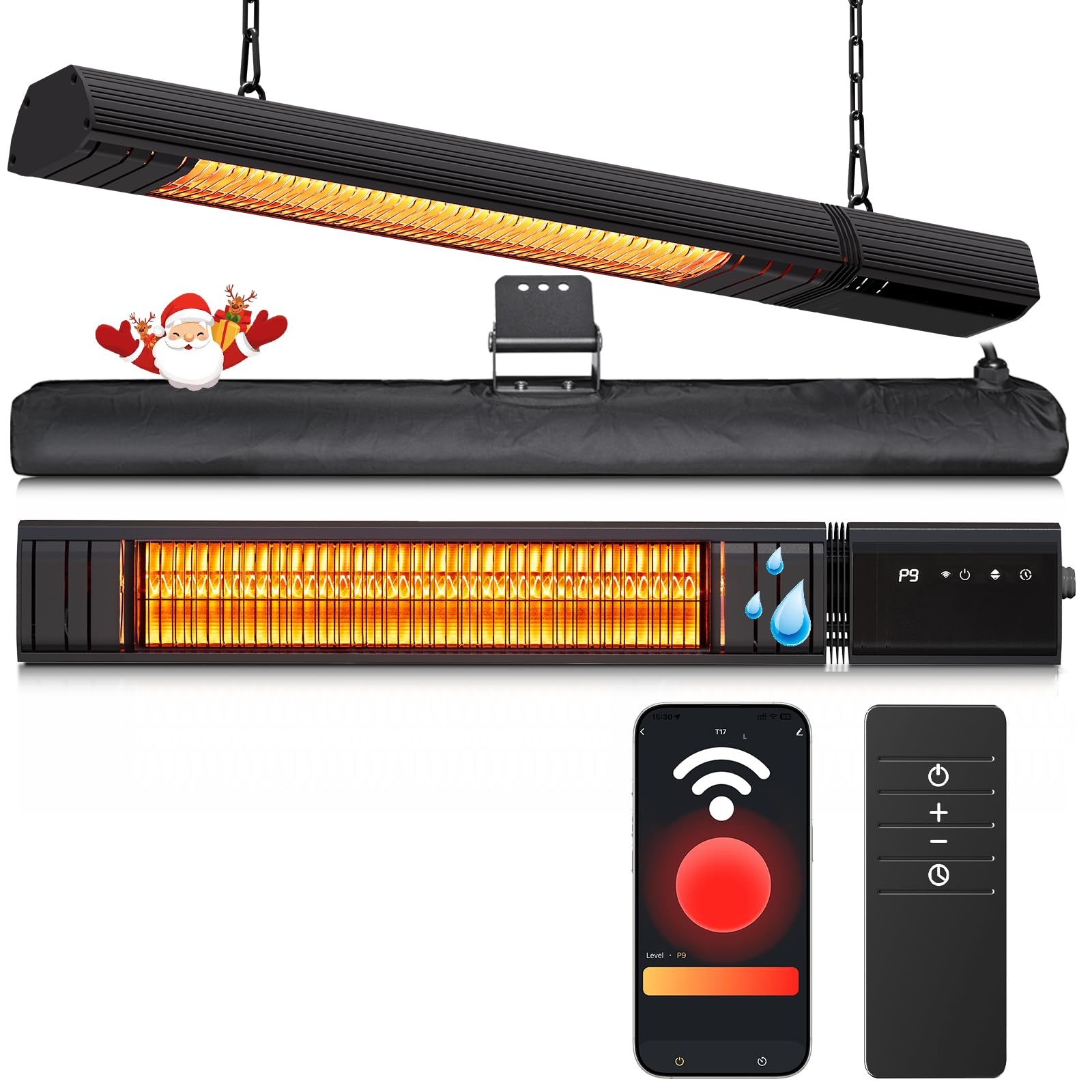Sundate 1500W Infrared Patio Heater WiFi App