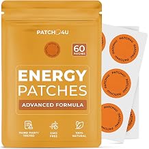 Energy Patches with B12-9-in-1 Biotin, Thiamine & B-Vitamin Complex + Natural Caffeine for Women & Men - Energy & Focus - 60 Day Supply