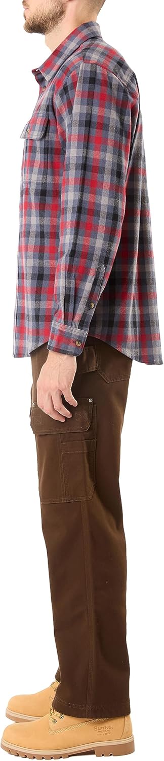 Smith's Workwear Men's Plaid Flannel Shirt - Image 7