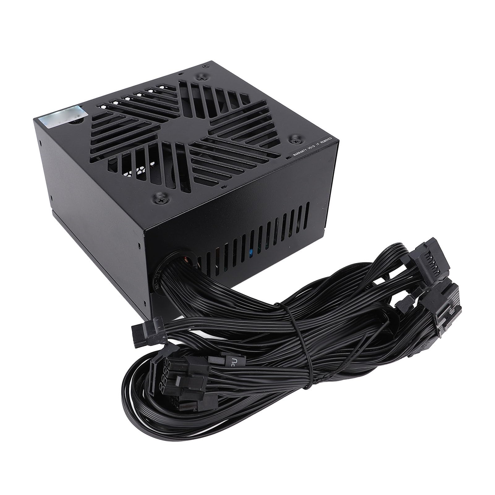 Ejoyous Fuente de Alimentación ATX Aleación de Aluminio ATX PSU 600W Voltaje Completo Activo con Control de Ventilador Térmico Inteligente de 24 Pines 4 Plus 4 Pines para PC para Juegos Oficina en