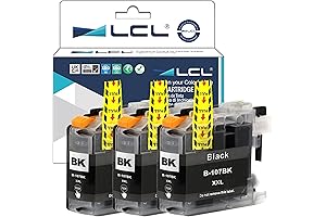 LC107BK Compatible Ink Cartridge Replacement for Brother Printer