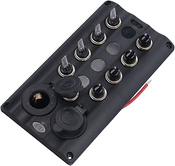 Amazon.co.jp: 配線済みスイッチパネル、4 ギャングスイッチ