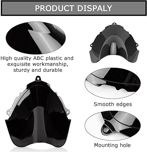 Miniatura 4 de PSLER Parabrisas doble burbuja para Katana GSX600F GSX750F 1998-2008 negro