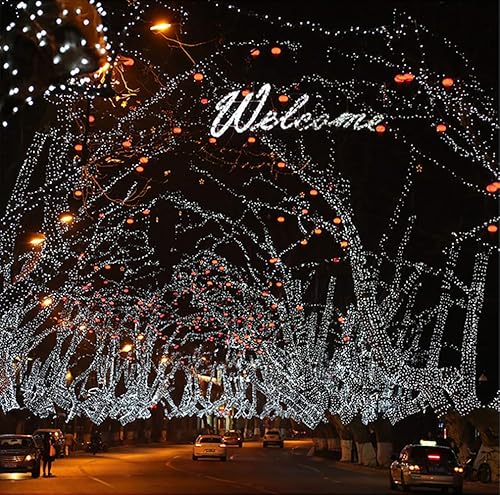 Miniatura 6 de Guirnalda de luces de Navidad, 220 LED para interiores y exteriores, impermeable, 8 modos, 82 pies, luces parpadeantes de 82 pies, enchufe de