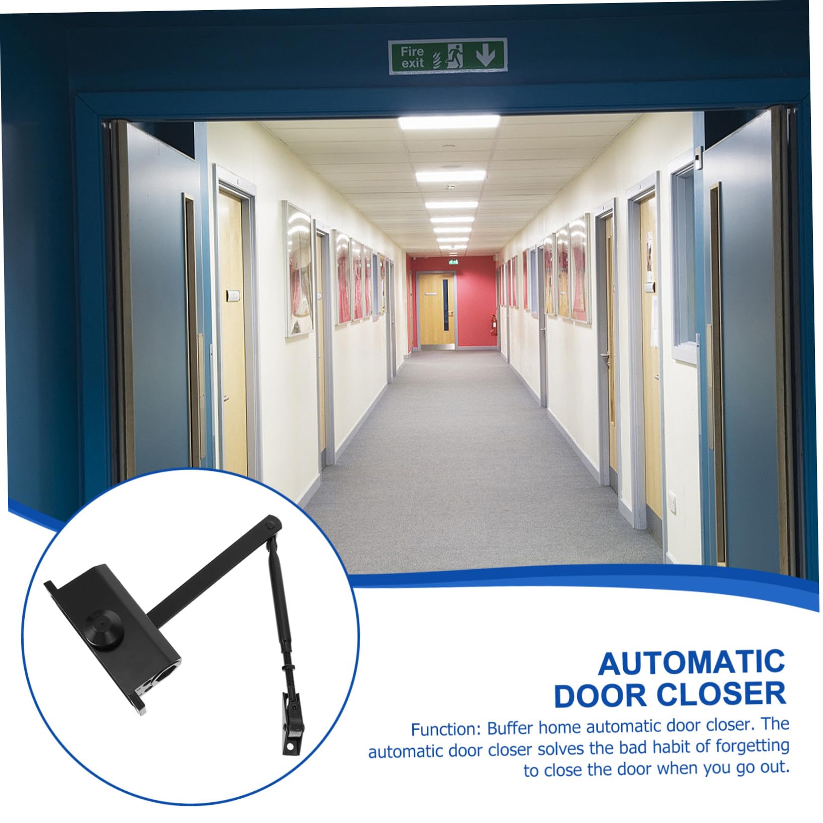 Tofficu 1pezzi Chiudiporta Automatico Per Porte Domestiche Semplice Controller Per Chiudiporta Materiali Fattura Praticità