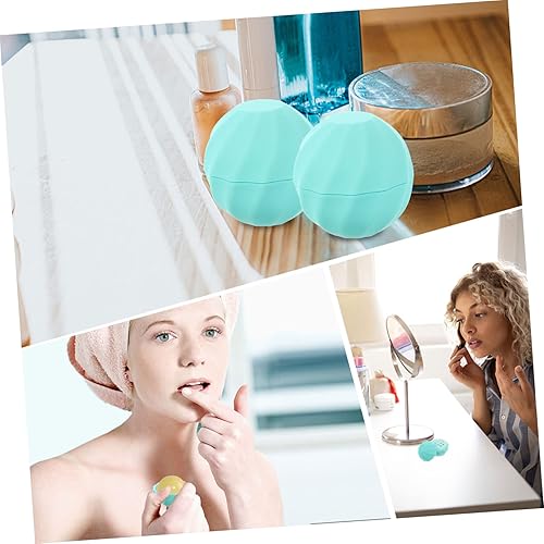 Miniatura 5 de Ipetboom Estuche esférico para lápiz labial, 20 unidades, bálsamo labial, esfera, tubos de bálsamo labial, envases vacíos para labios, Bluex3 piezas