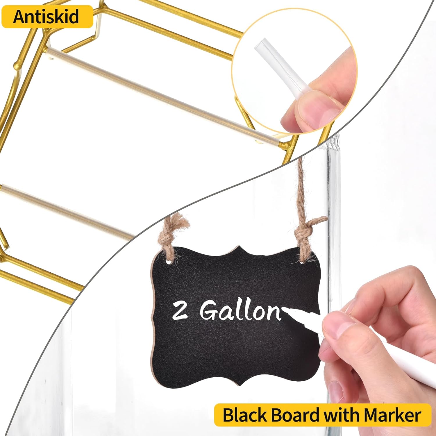 Drink Dispenser,2 Gallon Drink Dispensers for Parties,Beverage Dispenser with Stand,Glass Lid and Stainless Steel Spigot Leak-proof, Ideal for Lemonade,Juice, Tea, and Party Drinks - Image 6