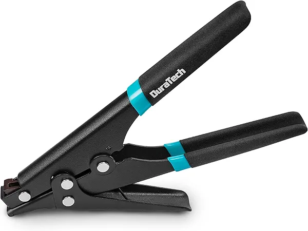 DURATECH 8-inch Zip Tie Tool, Ergonomic Cable Tie Gun for Fastening and Cutting Plastic or Nylon, Tensioning and Cutting Tool for Cable Management