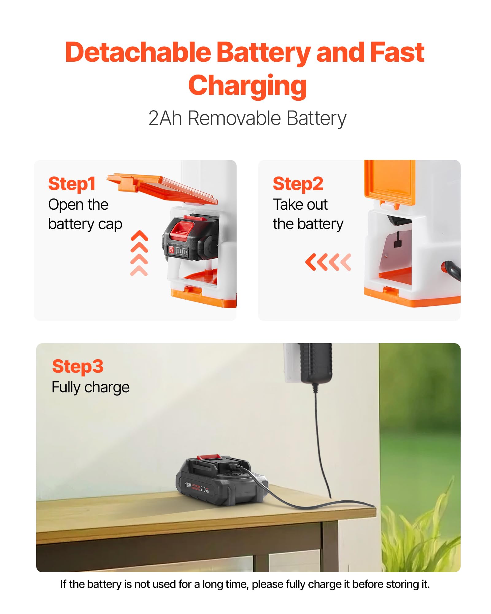 VEVOR Akku-Sprühgerät, 12 L, elektrischer Rücken-Drucksprüher, 2 einziehbare Stäbe und 5 Düsen, einstellbar 0–6 bar, 2 Stunden Laufzeit, tragbarer Pumpsprüher für Hof, Garten und Rasen